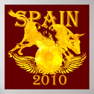 Impresión enorme del poster de España 2010 para
