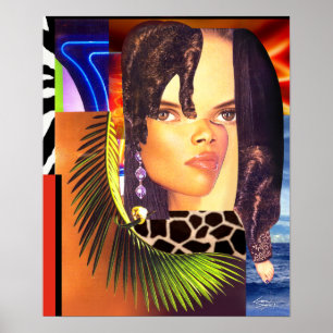Impresión enrrollada 14" del poster del collage x