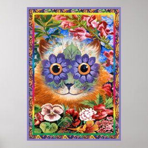 Impresión enrrollada del poster del gato de la