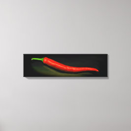 Impresión envuelta de lienzo de chile rojo largo