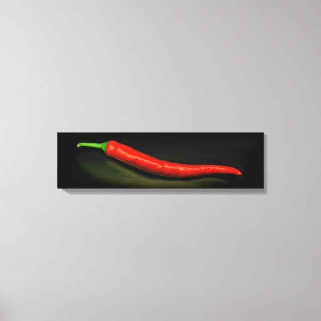 Impresión envuelta de lienzo de chile rojo largo (Anverso)