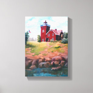 Impresión envuelta faro de la lona de dos puertos