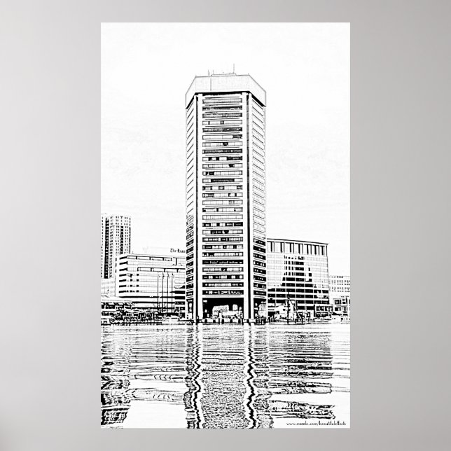 Impresión esquemática de Baltimore WTC (Frente)