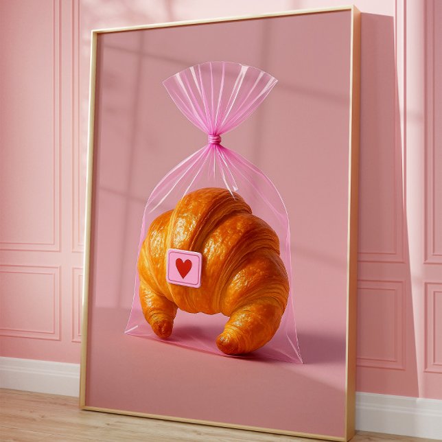 Impresión estética de pared croissant, arte de pan (Croissant art)