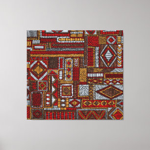 Impresión étnica bordada estilo de mosaico