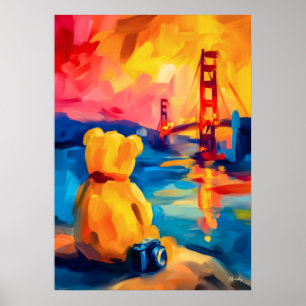 Impresión Fauve del Atardecer de San Francisco con