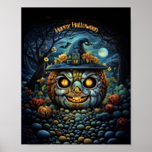 Impresión feliz de Halloween, papel Poster de valo