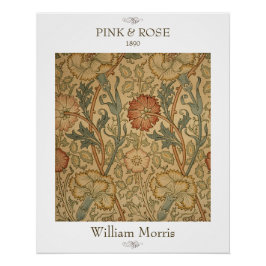 Impresión floral de pared Pink and Rose William Mo