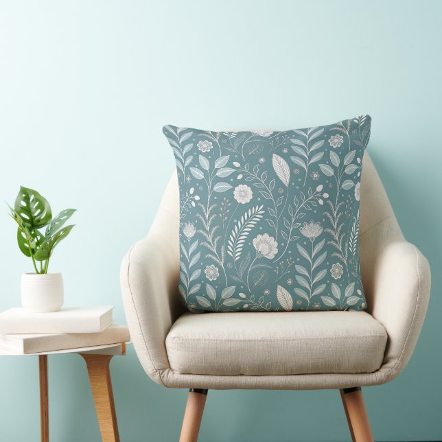 Impresión floral moderna almohada de 20" Sqr para  (Silla)