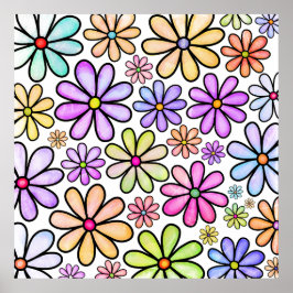 Impresión floral resaltada