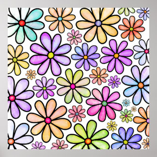 Impresión floral resaltada