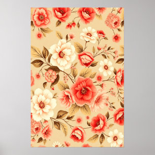 Impresión floral vintage, arte de pared de rosa an