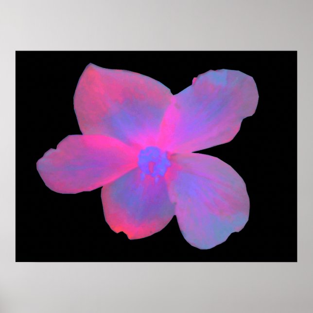 Impresión Fluorescente de Flor de Begonia (Frente)