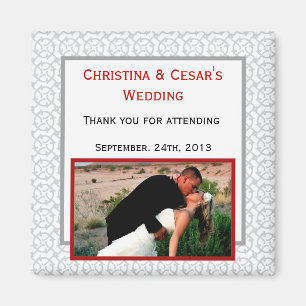 Impresión formal de imán de Invitación de 2"x2" ro