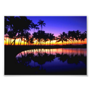 Impresión fotográfica - Atardecer en playa tropica