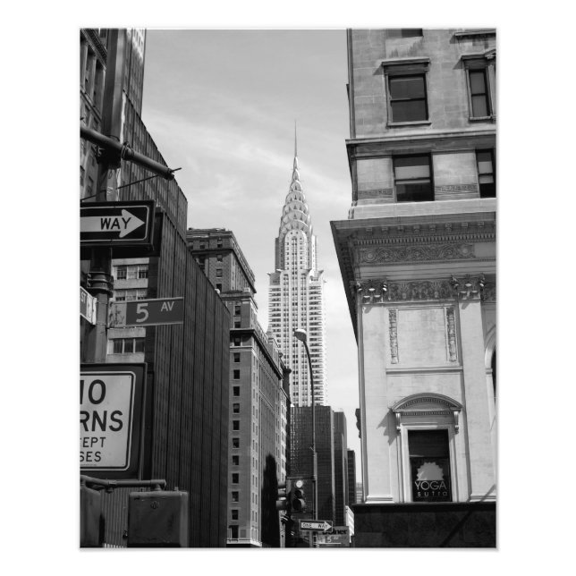 IMPRESIÓN FOTOGRÁFICA B&W del edificio Chrysler (Frente)