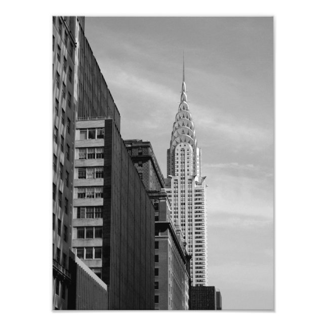 IMPRESIÓN FOTOGRÁFICA B&W del edificio Chrysler (Frente)
