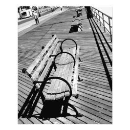 Impresión fotográfica 'Boardwalk Benches'