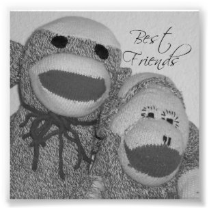 Impresión fotográfica cuadrada de "Best Friends" (