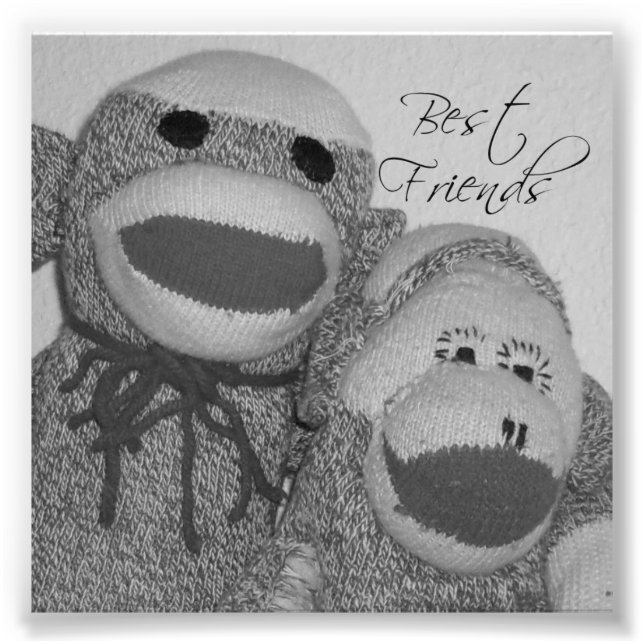 Impresión fotográfica cuadrada de "Best Friends" ( (Frente)