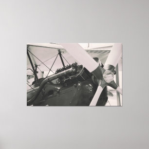 Impresión fotográfica de avión vintage de hélice.
