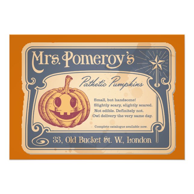 Impresión fotográfica de calabazas patéticas (Frente)