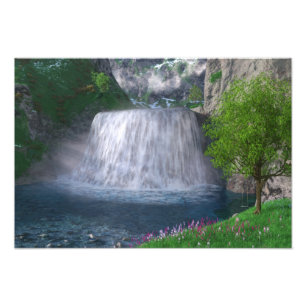 Impresión fotográfica de cascada de Cwm