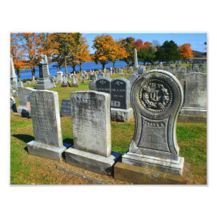 Impresión fotográfica de cementerio
