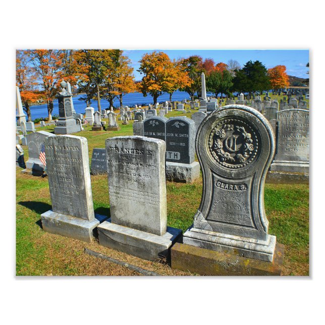 Impresión fotográfica de cementerio (Frente)