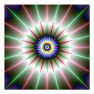 Impresión fotográfica de estrella de reloj