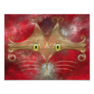 Impresión fotográfica de gato