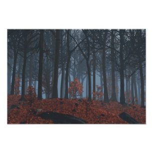 Impresión fotográfica de hojas de invierno