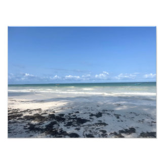 Impresión fotográfica de la playa de arena blanca