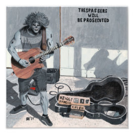 Impresión fotográfica de música Metalizado zombie