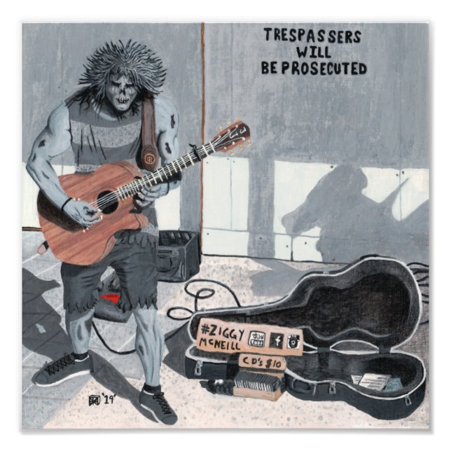 Impresión fotográfica de música Metalizado zombie (Frente)