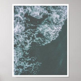 Impresión fotográfica de olas oceánicas
