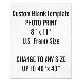 Impresión fotográfica de personalizado 8" × 10" (t