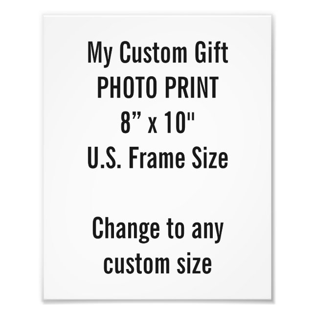 Impresión fotográfica de personalizado 8" × 10" (t (Frente)
