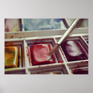 Impresión fotográfica de pinturas de color de agua