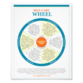 Impresión fotográfica de rueda de autocuidado