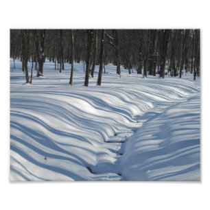 Impresión fotográfica de sombras de nieve