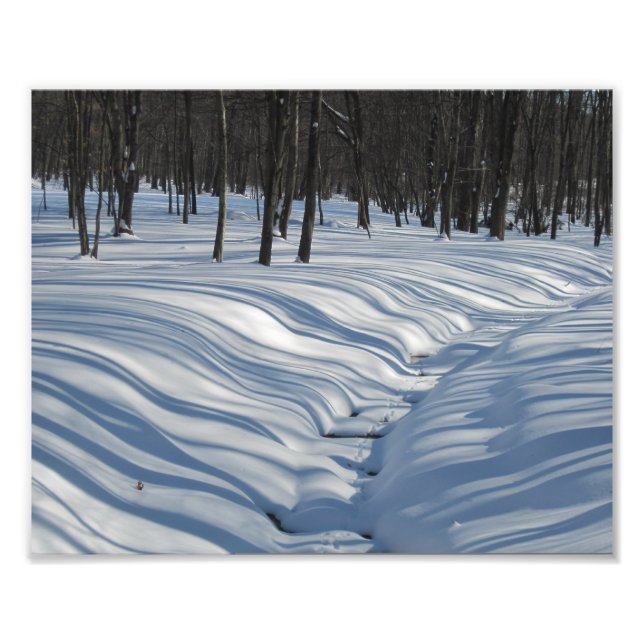 Impresión fotográfica de sombras de nieve (Frente)