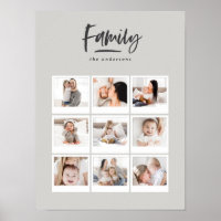impresión fotográfica de varias familias