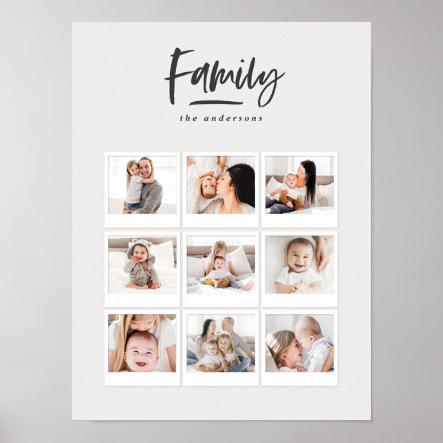 impresión fotográfica de varias familias (Frente)