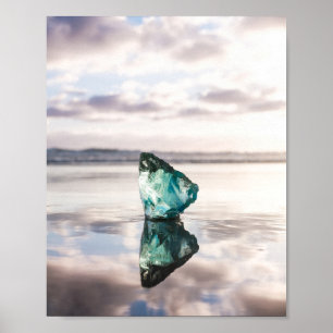 Impresión fotográfica de vidrio de mar en la puest