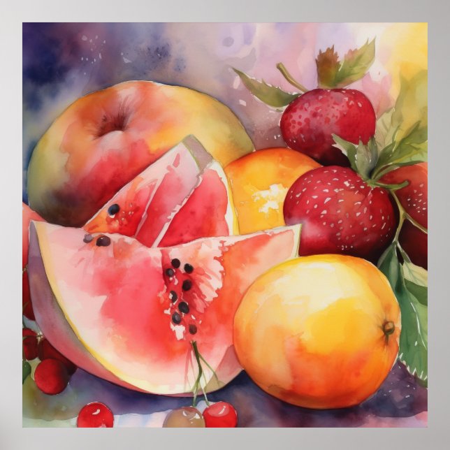 IMPRESIÓN FOTOGRÁFICA DE WATERMELON COLOR DE AGUA (Frente)