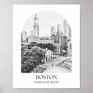 Impresión fotográfica del arco de Boston Massachus