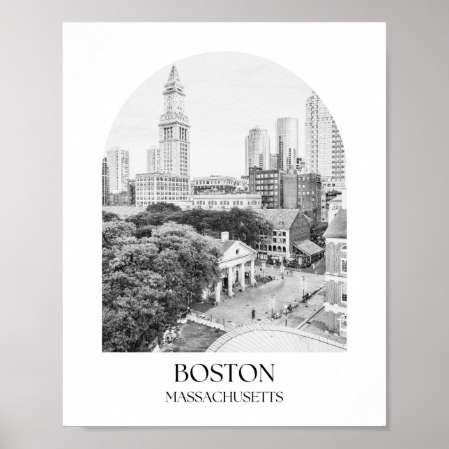 Impresión fotográfica del arco de Boston Massachus (Frente)