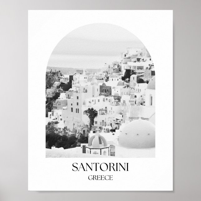 Impresión fotográfica del arco de Santorini Grecia (Frente)