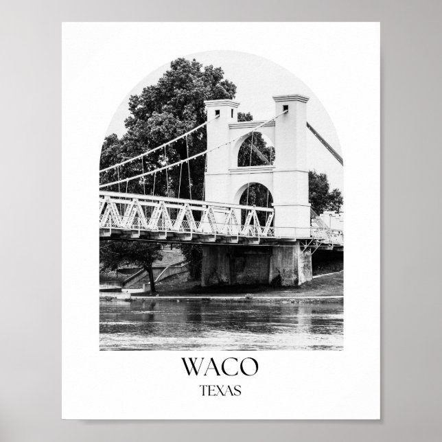 Impresión fotográfica del arco de Waco Texas (Frente)